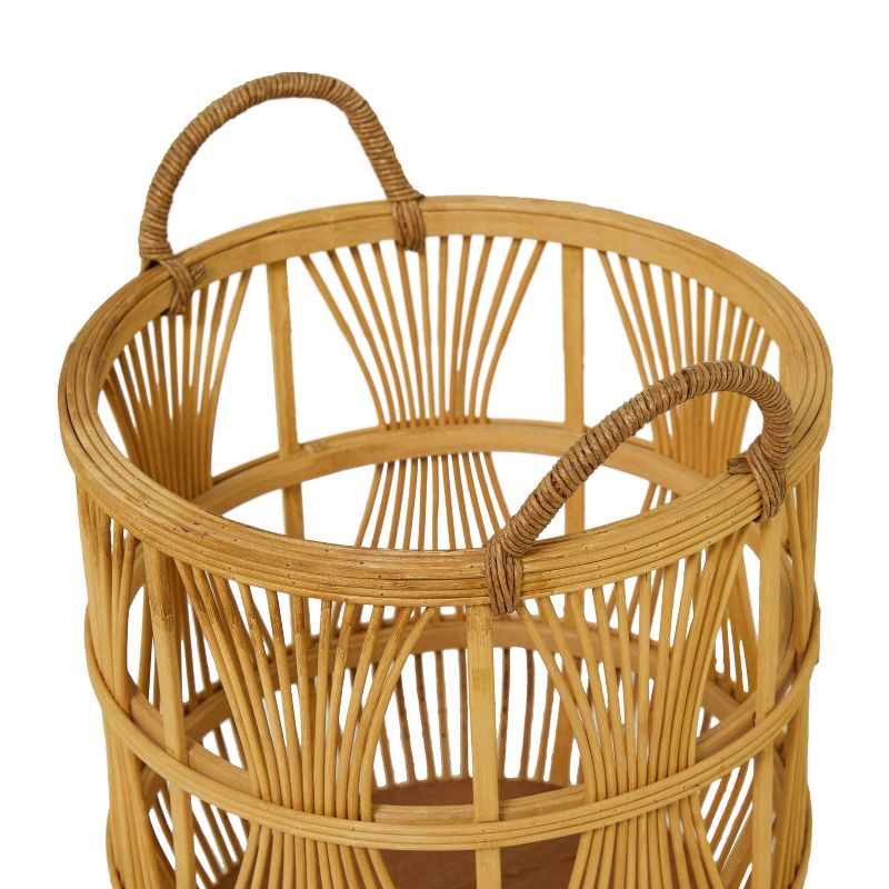 Set of 3 Wood Baskets Brown - Olivia &#38; May, 4 of 6