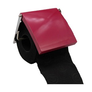 Evideco French Home Goods Sleek Wall-Mounted Toilet Paper Holder with Cover - Stylish Bathroom Tissue Dispenser - 1 of 4
