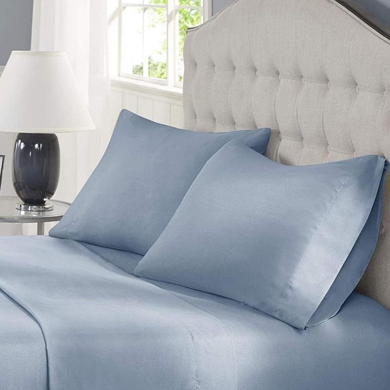RT Designers Collection Modern Living 100% Pima Cotton Ultra Soft Sheet Set Blue, 2 of 4
