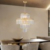 Modern Crystal Chandeliers 4-Tier Round Hanging Ceiling Light Pendant Light Fixture For Dining Room Living Room - 4 of 4