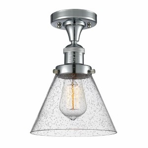 Cone - 1 Light Semi-Flush Mount In Industrial Style-11.5 Inches Tall and 7.75 Inches Wide - 1 of 1