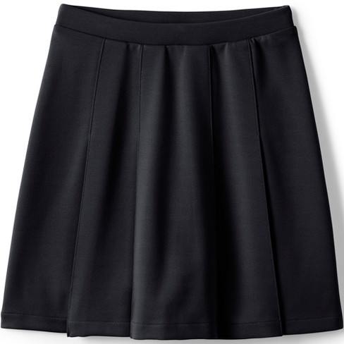 Lands' End School Uniform Kids Ponte Pleat Skirt At The Knee - 6 - Black :  Target