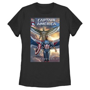 Women's Captain America: Brave New World Falcon and Captain America Comic Book Cover T-Shirt - 1 of 4
