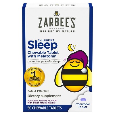 Zarbee's Children's Sleep Tablets with Melatonin - Grape Flavor - 50ct