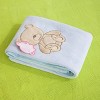 Slickblue Lovely Bear Kids Throw Blanket - Soft Polar Fleece, Embroidered Applique, Decorative, 30.7" x 39.4" - 4 of 4