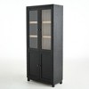 JUJABU 74.5" Modern Glass Door Display Cabinet, for Collectibles, Trophies & Decor – Black - 2 of 4