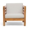Outdoor Acacia Wood Club Chair with Waterproof Cushions, Mid-Century Patio Seating for Backyard Deck-3irtyhousy - 3 of 4
