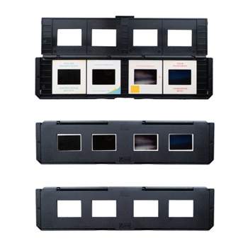 Magnasonic Long Tray Slide Film Holder for 35mm Compatible Film Scanners, Holds 4 Slides, Easy to Use - Set of 3 - Black