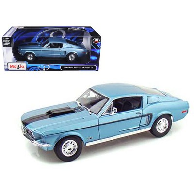 1968 Ford Mustang CJ Cobra Jet Blue 1/18 Diecast Model Car by Maisto
