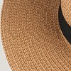 Women's Black Band Straw Hat - Cupshe - 2 of 4