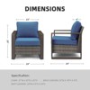 Wicker Patio Chairs Set of 2,Oversize Outdoor Patio Chairs with High Backrest Metal Armrest, All Weather PE Rattan Outdoor Seating for Porch Backyard - 3 of 4