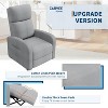 Manual Recliner Chair for Adults, Linen Fabric Upholstered Reclining Chair with High Backrest, Retractable Footrest & Side Pocket, for Nursery Bedroom - 4 of 4