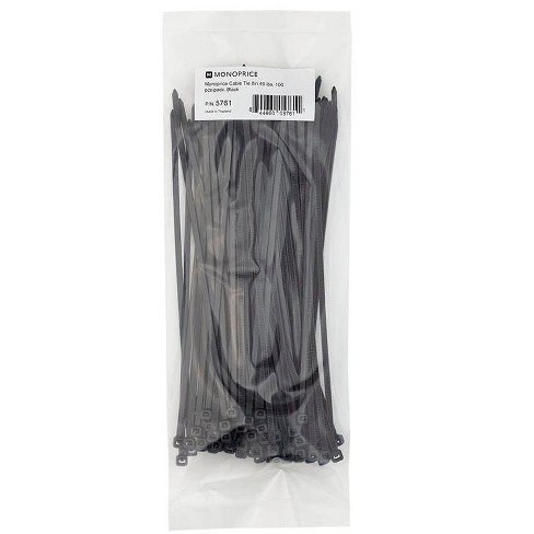 8 Inch Black Reuseable Tie Wrap - 100 - Secure™ Cable Ties