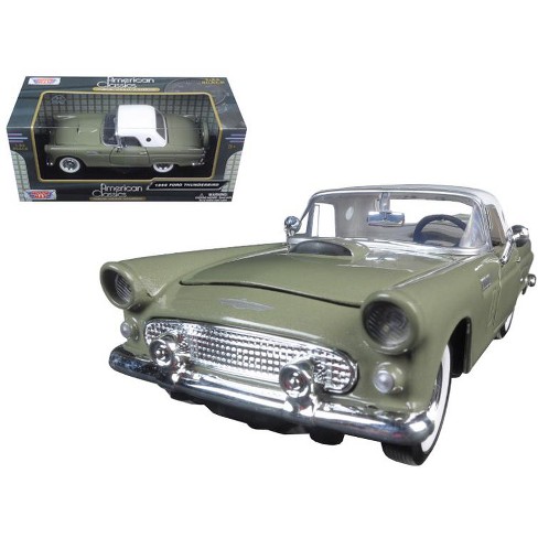 1956 Ford Thunderbird Soft Top Green 1/24 Diecast Car Model By