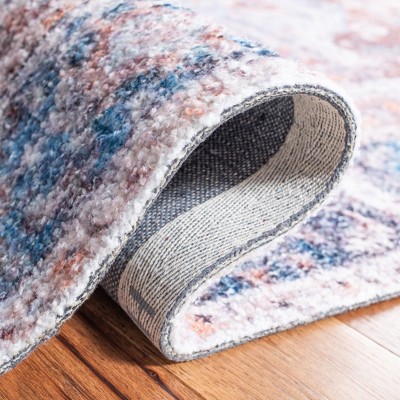 Coastal Charm Blue Flatweave Cotton-Synthetic 8' x 10' Rug