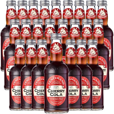 Fentimans Botanically Brewed Cherry Cola Sparkling Soda, 24 Pack, 9.3 fl oz Bottles – Premium Craft Soda/Mixer for Cocktails & Refreshing Drinks