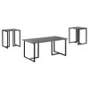 Weathered 3-Piece Occasional Set with Modern Farmhouse Design and Sturdy Metal Base - 2 of 4