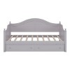 Sapphtopaz Twin Size Daybed with 2 Storage Drawers Wooden Platform Bed Frame with Handrail and Slats Support, Beds for Apartment, Bedroom - 3 of 4