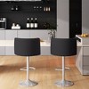 Hooseng Bar Stools, Upholstered Bar Chairs with Metal Legs, Bar Stools Sets of 2, Backs and Footrest Counter Height Bar Stools - 2 of 4