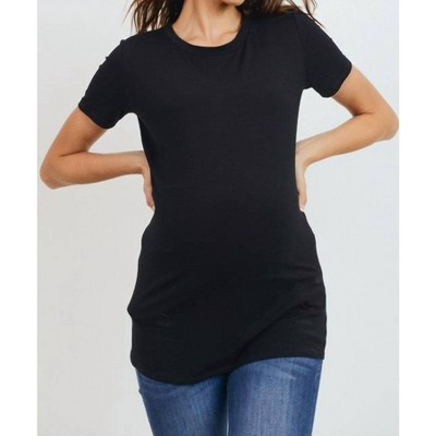 Women's Short Sleeve Maternity Tee - Hello Miz