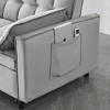 VASIP Modern Velvet Sofa Bed with Pillow and Pocket, 3-in-1 Convertible Sleeping Sofa Bed, Living Room Double Casual Sofa Couch - 4 of 4