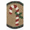 Earth Rugs Candy Cane Round Large Coaster 7" Rustic Christmas Table Accent - 3 of 3