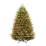 Puleo 6.5' Pre-Lit Canadian Balsam Fir Artificial Christmas Tree Warm White Lights