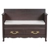 NicBex Storage Bench Modern Wooden Shoe Bench with Storage Space, Metal Handles and Removable Cushion for Mudroom, Entryway - 3 of 4
