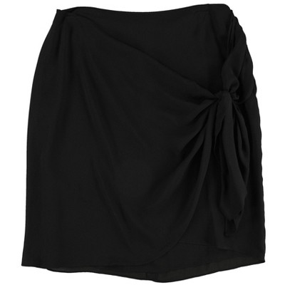 bar III Womens Chiffon Knot Asymmetrical Skirt