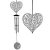 Woodstock Wind Chimes Signature Collection, Woodstock Flourish Chime, 18'' Heart Silver Wind Chime FLHE - image 3 of 4