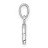 Black Bow Jewelry The Chloe Mini Diamond Accent Initial I Pendant in 14k White Gold - 2 of 4