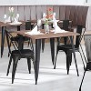 Flash Furniture Perry Commercial Grade Metal Indoor-Outdoor Stackable Chair with All-Weather Polystyrene Seat - 2 of 4