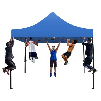10x10 Ft Pop Up Canopy Tent, Portable Heavy Duty Canopy with Wheeled Carry Bag, 4 Sandbags, UV Protection, Waterproof Canopy for Outdoor Parties