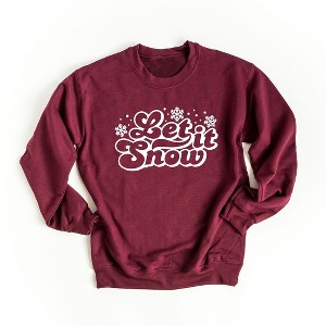 Simply Sage Market Women's Graphic Sweatshirt Retro Let It Snow - 1 of 4