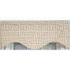 RLF Home 100% Cotton Tower Cornice With Poly/Cotton Ivory lining Rod Pocket Valance 50" x 17" Gray - 3 of 4
