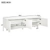 70.8" Mid-Century Modern TV Stand for 78 Inch TV with Arch Doors and Solid Wood Legs for Living Room-Baofuwish - 4 of 4