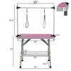 Bencmate Pet Grooming Tools Foldable Pet Grooming Table for Pet Large Dogs and Cats with Adjustable, Bathing Station, Pink, 38"*23.6"*65.5" - 2 of 4