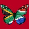 Men's Design By Humans Butterfly Flag Of South Africa By GiftsIdeas T-Shirt - 2 of 2