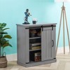 Home Essentials TV Stand for TVs up to 40" Gray : Wood Composite with Nickel Hardware, Cable Management - 4 of 4