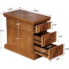 Tribesigns Narrow End Table with 3 Drawers for Living Room, Finished Back - 3 of 4