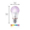 Philips Smart 60W Color A19 1P: LED Light Bulb, Multicolored, Voice Control, Dimmable, 800 Lumens, Compatible with Alexa & Google - 3 of 4