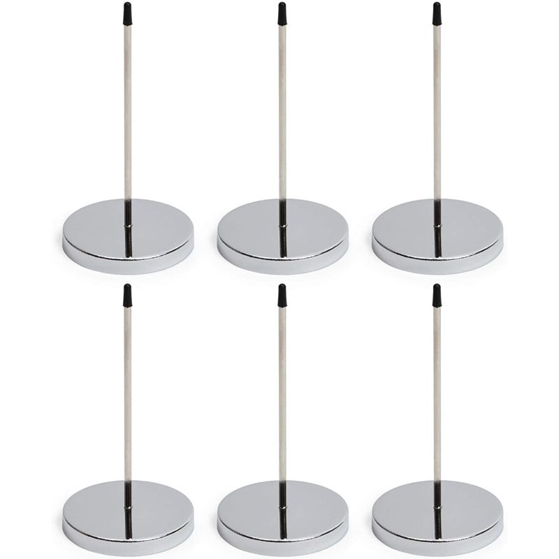 Juvale 6-Pack Stainless Steel Ticket Receipt Spike Check Spindle for Restaurant Office, 2.75 x 5.5 in, 4 of 8