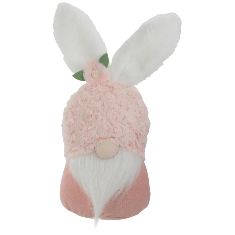 Northlight 14" Pink and White Easter and Spring Gnome Head with Bunny Ears, 1 of 6