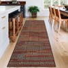 Washable Area Rug Soft Rugs for Living Room Modern Striped Non Slip Rug Geometric Checkered Foldable Print Mat - 3 of 4