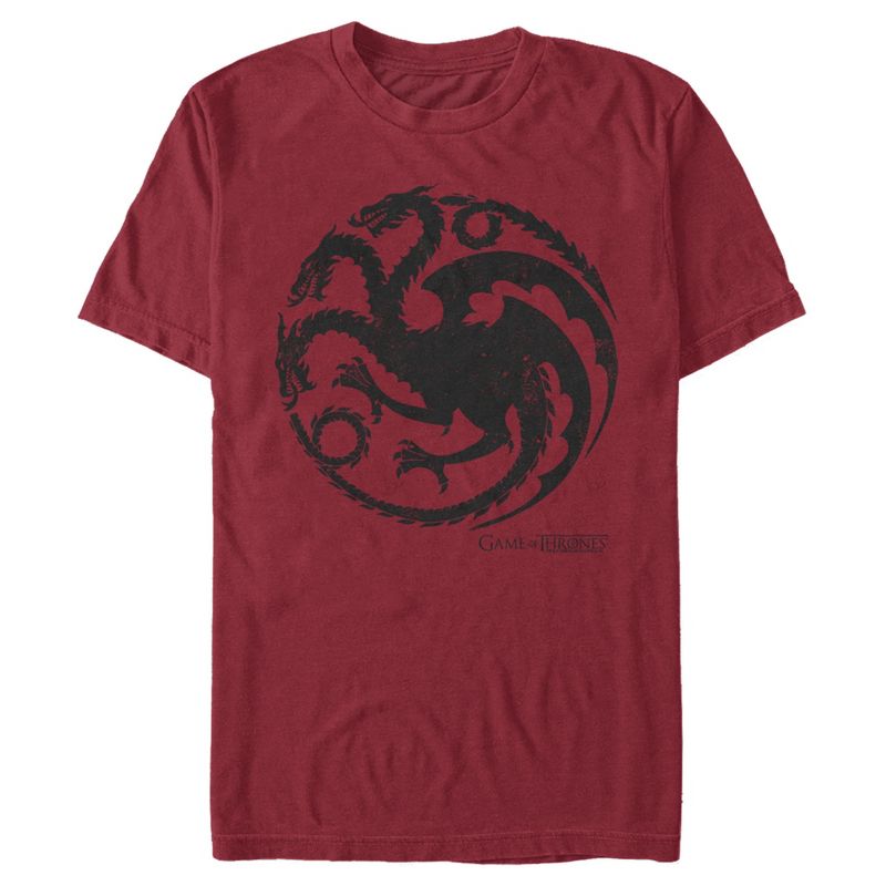Men's Game of Thrones Targaryen Dragon Symbol T-Shirt, 1 of 5