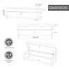 NicBex 49.21" Upholstered Velvet Ottoman with Storage, Soft Footstool Ottoman End of Bed with Metal Legs, Foot Rest for Living Room - 2 of 4