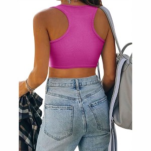 Nlife Womens Western Sparkly Fringe Sleeveless Crop Tops Cowgirl Going Out Cropped Tank Tops with Glitter Tassel - 1 of 4