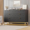 6-Drawer Dresser for Bedroom – Modern Wood Chest with Gold Metal Handles for Hallway, Entryway, and Living Room - 4 of 4