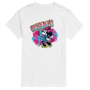 Men's - Disney - Minnie Graffiti Short Sleeve Graphic T-Shirt - 1 of 4