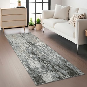 Area Rugs for Living Room Bedroom, Modern Abstract Machine Washable Rug, Low Pile Floor Carpet with Non Slip Backing - 1 of 4